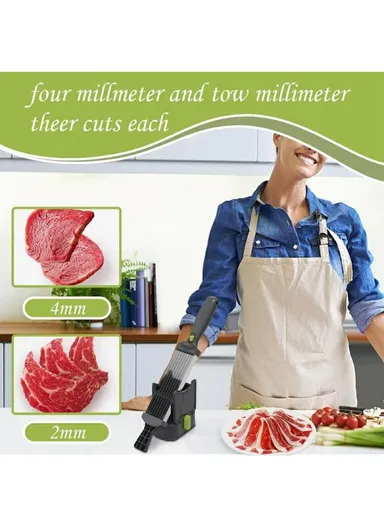 Manual Meat Slicer for Beef Pork Lamb Stainless Steel Meat Shredder Kitchen Gadget - Black