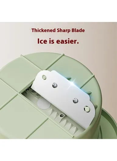 Manual Ice Shaver Snow Cone Machine Hand Crank Shaved Ice Maker with 1 Ice Bowl + 2 Ice Trays (BPA Free, No FDA)