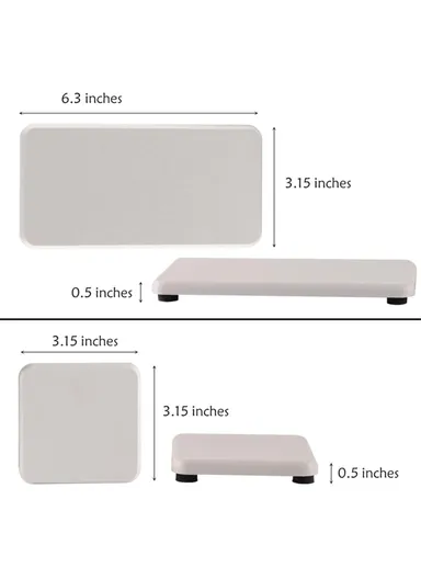 4Pcs Diatomite Absorbent Coasters Kitchen Soap Dish Liquid Dispenser Holder Plant Pot Drying Mat - Medium Grey