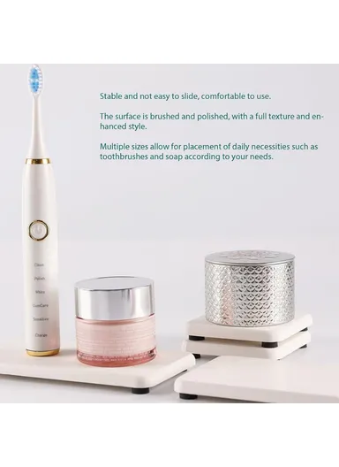 4Pcs Diatomite Absorbent Coasters Kitchen Soap Dish Liquid Dispenser Holder Plant Pot Drying Mat - Dark Grey