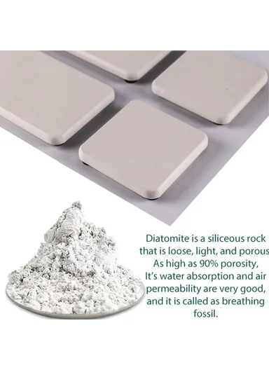 4Pcs Diatomite Absorbent Coasters Kitchen Soap Dish Liquid Dispenser Holder Plant Pot Drying Mat - Dark Grey