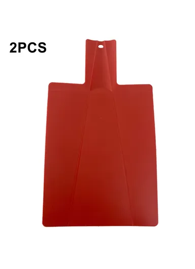 2Pcs Foldable Cutting Board PP Shovel Shape Non-slip Chopping Board (BPA Free, No FDA) - Red