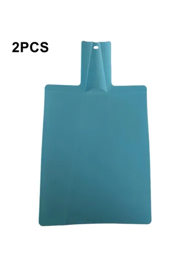 2Pcs Foldable Cutting Board PP Shovel Shape Non-slip Chopping Board (BPA Free, No FDA) - Blue