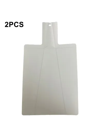 2Pcs Foldable Cutting Board PP Shovel Shape Non-slip Chopping Board (BPA Free, No FDA) - White