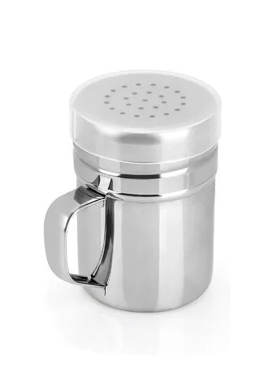 Stainless Steel Powder Shaker with Handle for BBQ Seasoning Baking Flour Sifter Spice Dispenser (BPA Free, No FDA)