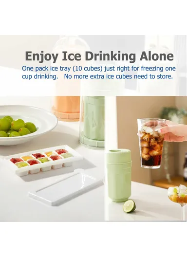 Twist Ice Maker Cup Rotating Ice Cube Mold for Drinks, without Dust Cover 081 - Peach
