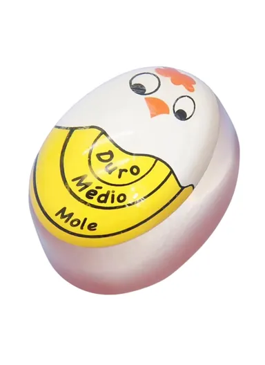 Cute Color Changing Egg Timer for Soft Medium Hard Boiled Eggs Kitchen Cooking Gadget - Yellow