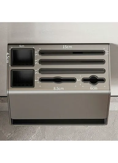 D02 Knife Block Organizer Countertop, Wall Mounted Kitchen Utensil Holder Cutlery Storage Rack Fork Spoon Stand - Tarnish