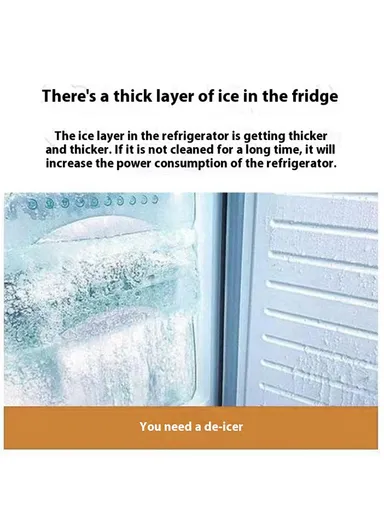 Refrigerator Ice Scraper Stainless Steel Thickened Kitchen Grease Removal Cleaning Tool (No FDA, BPA-Free)