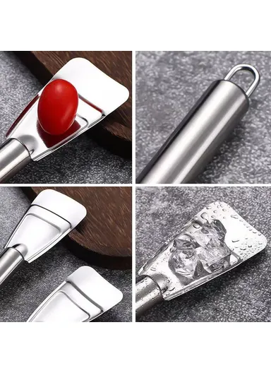 Refrigerator Ice Scraper Stainless Steel Thickened Kitchen Grease Removal Cleaning Tool (No FDA, BPA-Free)