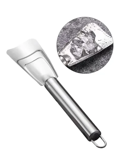 Refrigerator Ice Scraper Stainless Steel Thickened Kitchen Grease Removal Cleaning Tool (No FDA, BPA-Free)