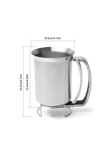 Handheld Stainless Steel Batter Dispenser 900ml Cupcake Batter Funnel Mixing Batter Separator (No FDA) - Siver