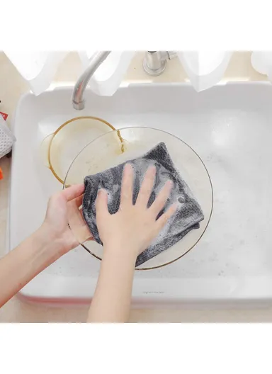 6Pcs Cotton Waffle Weave Kitchen Dish Towels Quick Cleaning Fast Absorbing Rag with Hanging Loop - Dark Red