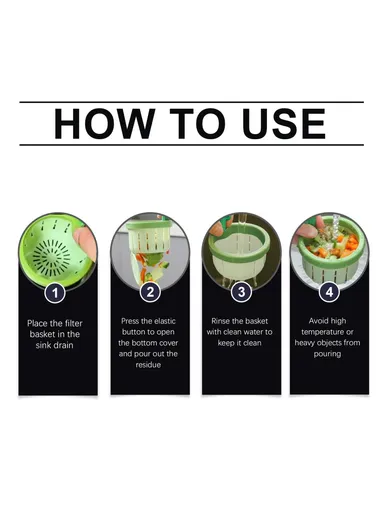 JUE-FISH JU-C09-0130-01 Cactus Shaped Sink Strainer Basket Anti Clog Drainage Kitchen Waste Filter