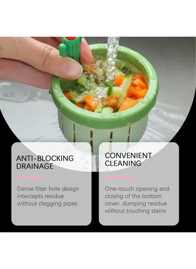 JUE-FISH JU-C09-0130-01 Cactus Shaped Sink Strainer Basket Anti Clog Drainage Kitchen Waste Filter