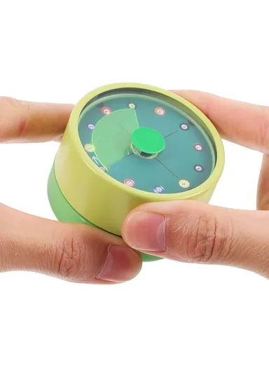 Stainless Steel Kitchen Timer Mechanical Countdown Clock with Magnetic Base for Baking &amp; Time Management - Green