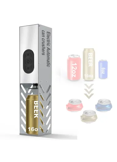 Electric Can Crusher Wall Mountable Aluminum Can Recycling Compactor - EU Plug