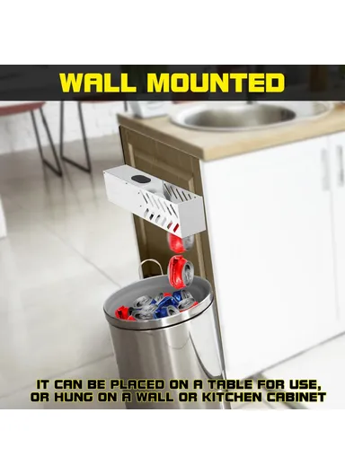 Electric Can Crusher Wall Mountable Aluminum Can Recycling Compactor - EU Plug