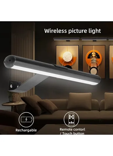 32cm Oval Magnetic Bathroom Mirror Light 3 Color Temperatures Picture Lamp with Remote