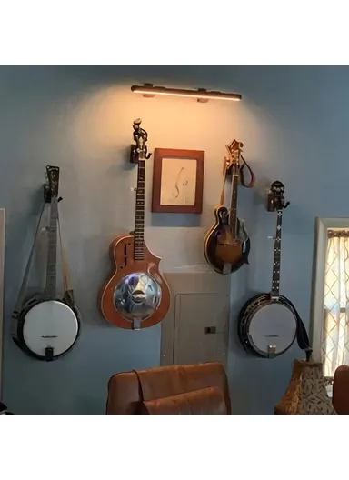 32cm Oval Magnetic Bathroom Mirror Light 3 Color Temperatures Picture Lamp with Remote