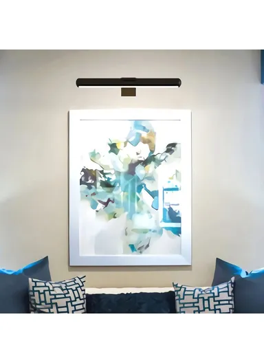 32cm Oval Magnetic Bathroom Mirror Light 3 Color Temperatures Picture Lamp with Remote