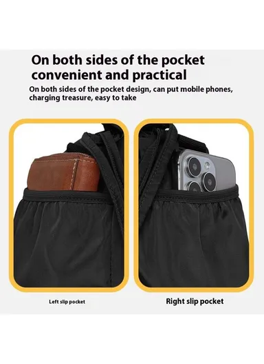 11L Nylon Lunch Bag Insulated Tote for Work Travel Lightweight Portable Multi-Layer Storage Bag - Light Brown