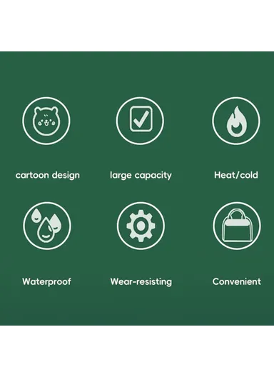 6L Insulated Lunch Bag for Kids Cartoon Design Portable Cooler Tote Oxford Fabric Pouch - Space Fly