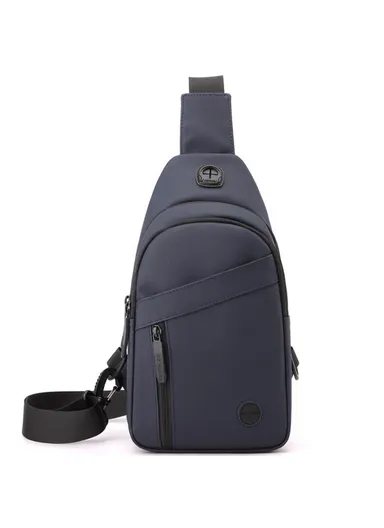 Stylish Nylon Chest Bag Men Single Shoulder Crossbody Bag 1280 - Dark Blue