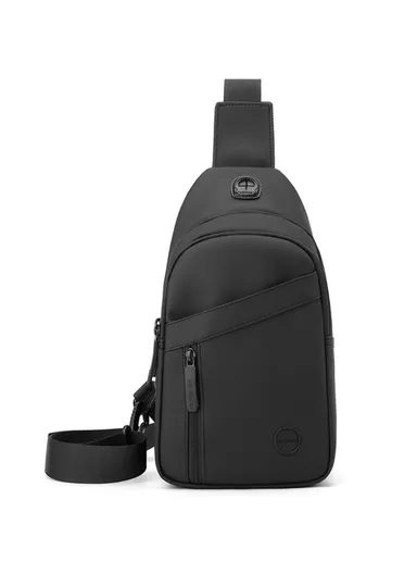 Stylish Nylon Chest Bag Men Single Shoulder Crossbody Bag 1280 - Black