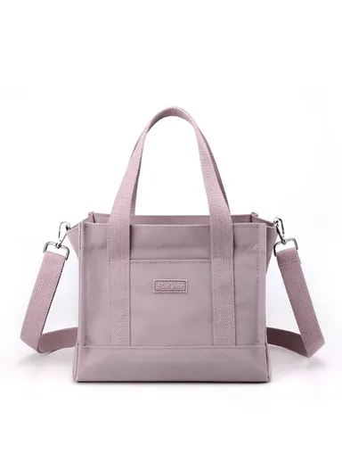 Large Capacity Oxford Cloth Crossbody Bag Shoulder Bag Portable Handbag for Daily Use or Travel - Purple