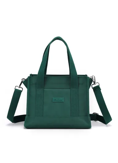 Large Capacity Oxford Cloth Crossbody Bag Shoulder Bag Portable Handbag for Daily Use or Travel - Blackish Green