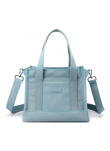 Large Capacity Oxford Cloth Crossbody Bag Shoulder Bag Portable Handbag for Daily Use or Travel - Baby Blue