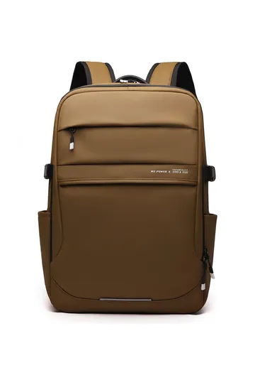 Travel Backpack Business Laptop Daypack 900D Fabric Students Double Shoulder Bag 1328 - Coffee