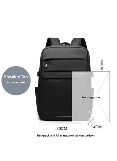 Travel Backpack Business Laptop Daypack 900D Fabric Students Double Shoulder Bag 1328 - Coffee