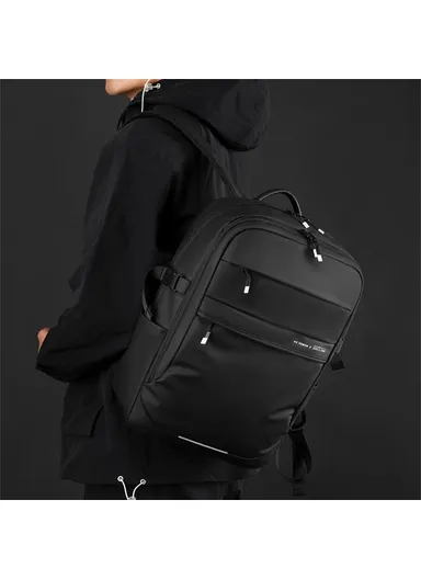 Travel Backpack Business Laptop Daypack 900D Fabric Students Double Shoulder Bag 1328 - Dark Blue