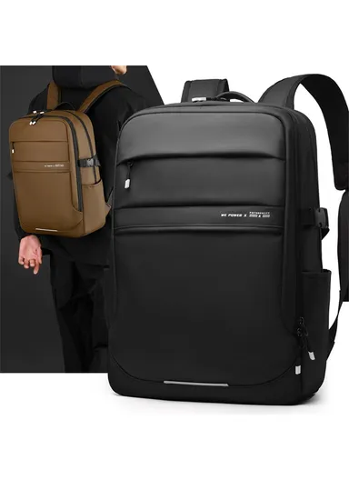 Travel Backpack Business Laptop Daypack 900D Fabric Students Double Shoulder Bag 1328 - Black