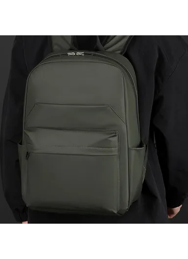 Men Backpack Business Casual Daypack Outdoor Travel Waterproof Double Shoulder Bag 3425 - Army Green
