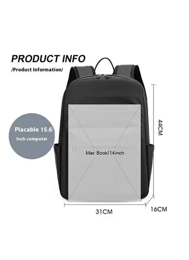 Men Backpack Business Casual Daypack Outdoor Travel Waterproof Double Shoulder Bag 3425 - Grey
