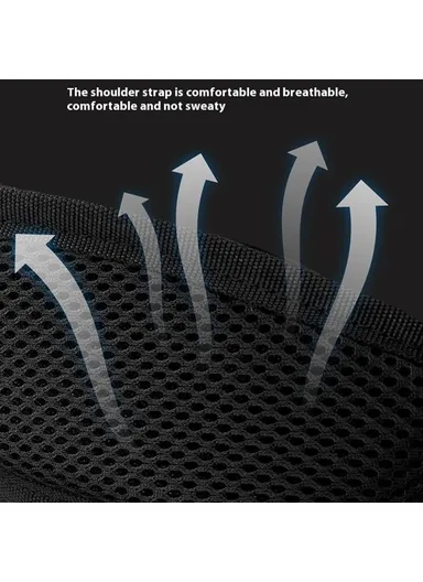 Men Backpack Business Casual Daypack Outdoor Travel Waterproof Double Shoulder Bag 3425 - Dark Blue