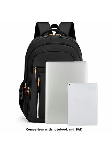 Large Capacity Business Laptop Backpack Men Outdoor Casual Travel Student School Bag - Orange