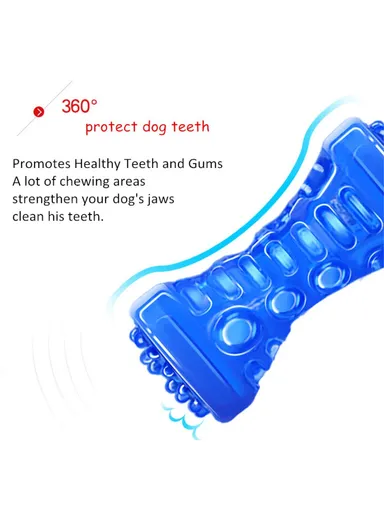 Durable Molar Stick Teeth Cleaning Chew Toy for Pet Dog, Large - Blue