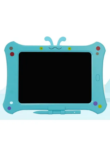 8.5-inch Cartoon Butterfly LCD Handwriting Board Kids Color Drawing Writing Graffiti Memo Pad - Baby Blue