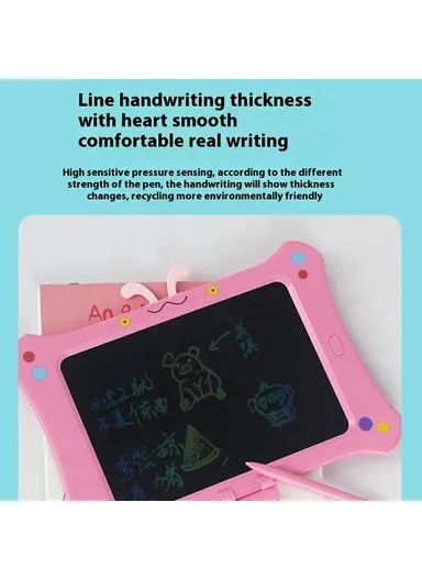 8.5-inch Cartoon Butterfly LCD Handwriting Board Kids Color Drawing Writing Graffiti Memo Pad - Baby Blue