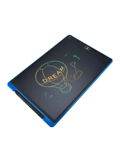 12" LCD Writing Tablet Erasable Drawing Tablet Portable Drawing Pad One-Click Erase with Lock Button for Kids Learning Gift Creative Toy - Blue / Color Screen