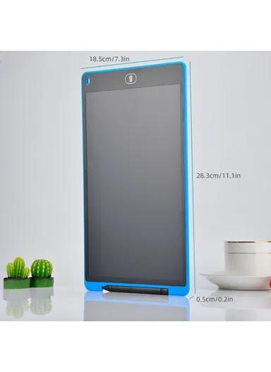 12" LCD Writing Tablet Erasable Drawing Tablet Portable Drawing Pad One-Click Erase with Lock Button for Kids Learning Gift Creative Toy - Black / Single Color Screen