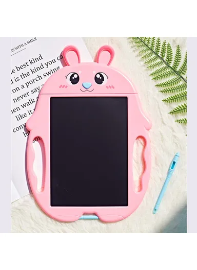 9-inch Writing Tablet Drawing Pad Handwriting Writing Board  for Children Kids Office, Home, School - Rabbit/Pink