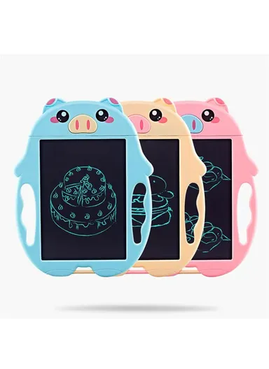 9-inch Writing Tablet Drawing Pad Handwriting Writing Board  for Children Kids Office, Home, School - Rabbit/Pink