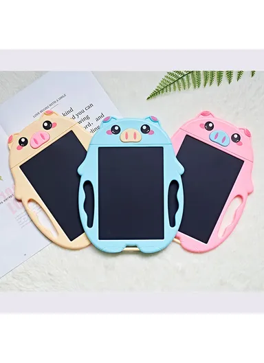 9-inch Writing Tablet Drawing Pad Handwriting Writing Board  for Children Kids Office, Home, School - Rabbit/Pink