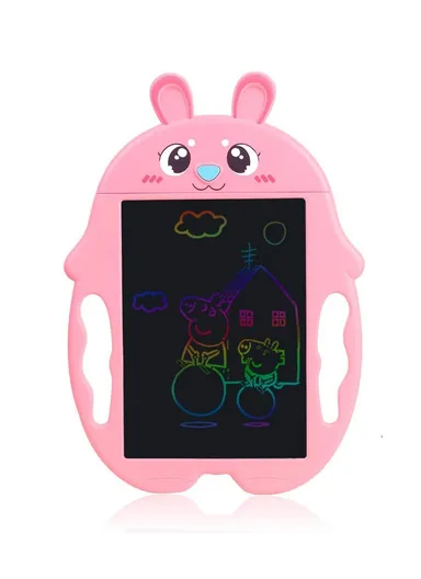 9-inch Writing Tablet Drawing Pad Handwriting Writing Board  for Children Kids Office, Home, School - Rabbit/Pink
