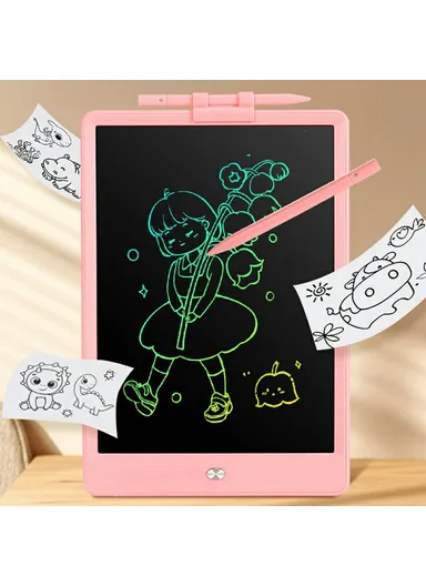 10" LCD Handwriting Board Color Drawing Writing Graffiti Memo Pad with Pen - Yellow